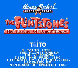 The Flintstones - The Rescue of Dino & Hoppy Title Screen